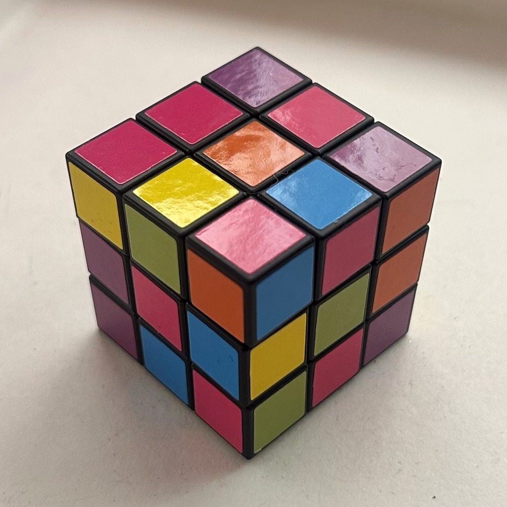 3x3x3 Cube Twist Puzzle Multicolor Plastic Strategy Brain Teaser Ages 8+